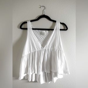 Urban Outfitters White Flowy Blouse/Tank Top